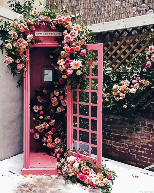 Beautiful Flowers Wall Painting By Numberss.png