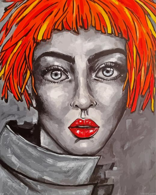 Beautiful Girl Pop Art Black And White Painting By Numberss.png