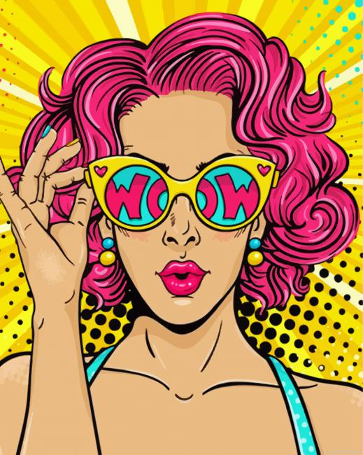 Beautiful Girl Pop Art Painting By Numberss.png
