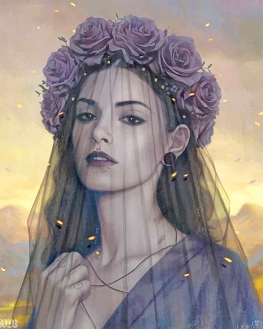 Beautiful Gothic Woman New Painting By Numberss.png