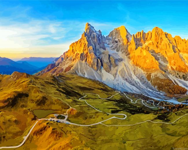 Beautiful Italy Mountains Painting By Numberss.png