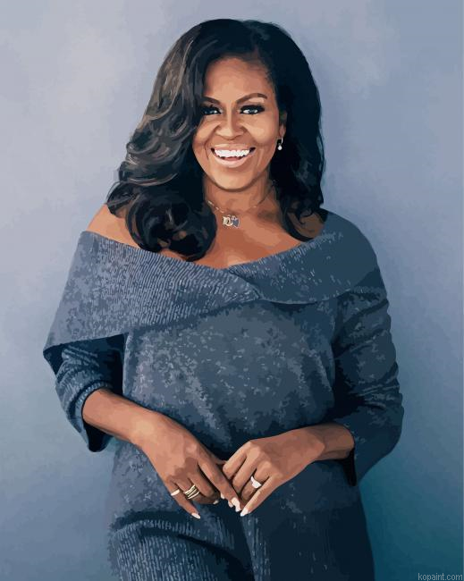Beautiful Michelle Obama Paint By Numbers