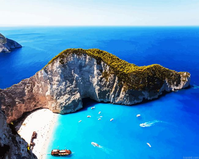 Beautiful Navagio Zakynthos Painting By Numberss.png