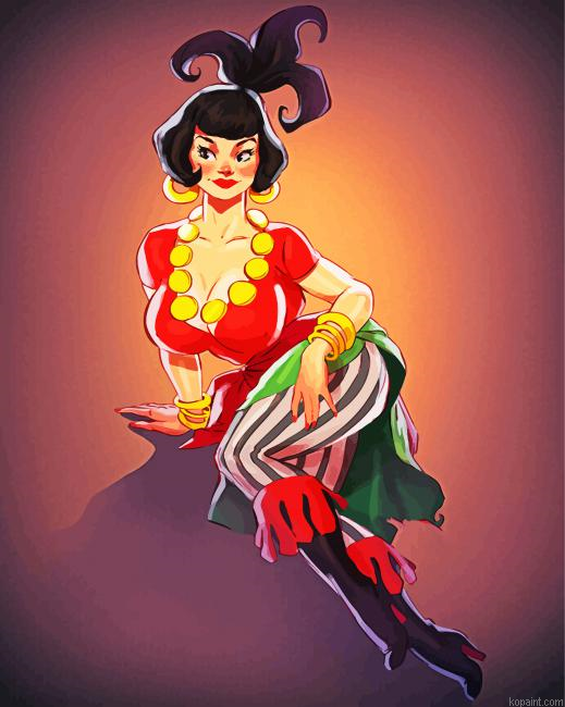 Beautiful Pin Up Girl Painting By Numberss.png