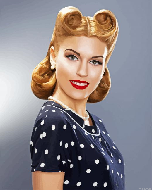 Beautiful Retro Woman Painting By Numberss.png