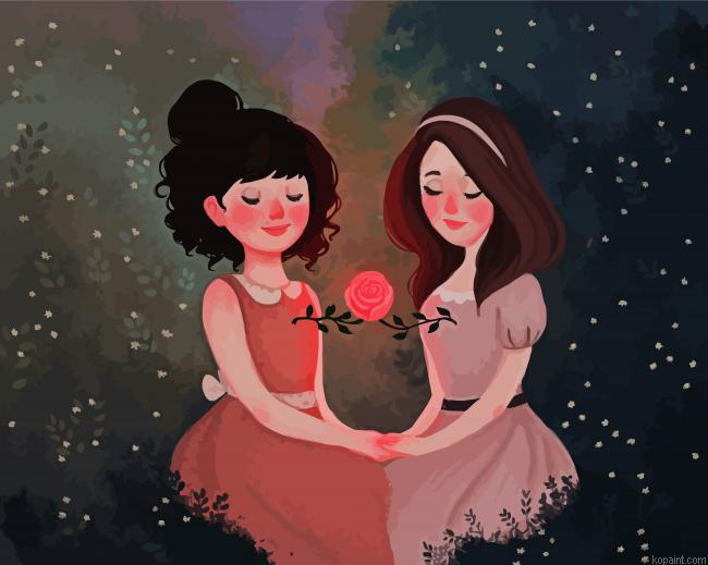 Beautiful Sisterhood Illustration Painting By Numberss.png