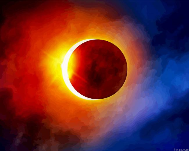 Beautiful Solar Eclipse Painting By Numberss.png