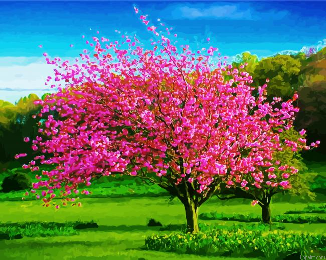 Beautiful Spring Landscape Painting By Numberss.png