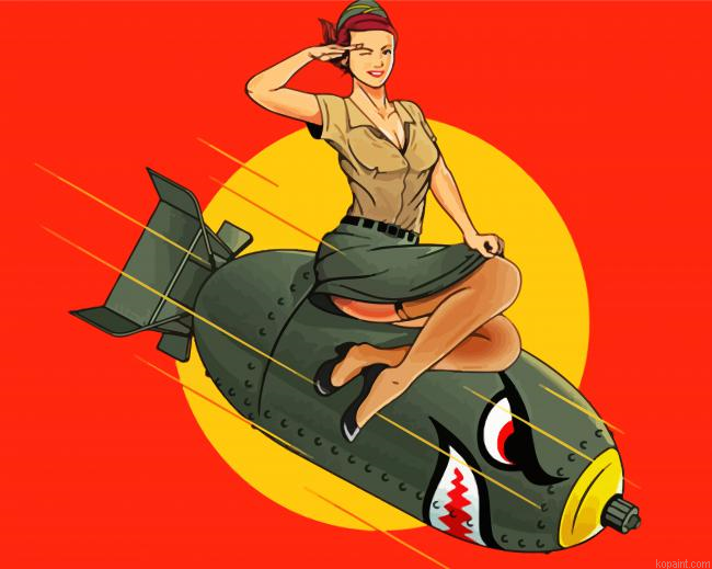 Beautiful Strong Pin Up Girl Painting By Numberss.png