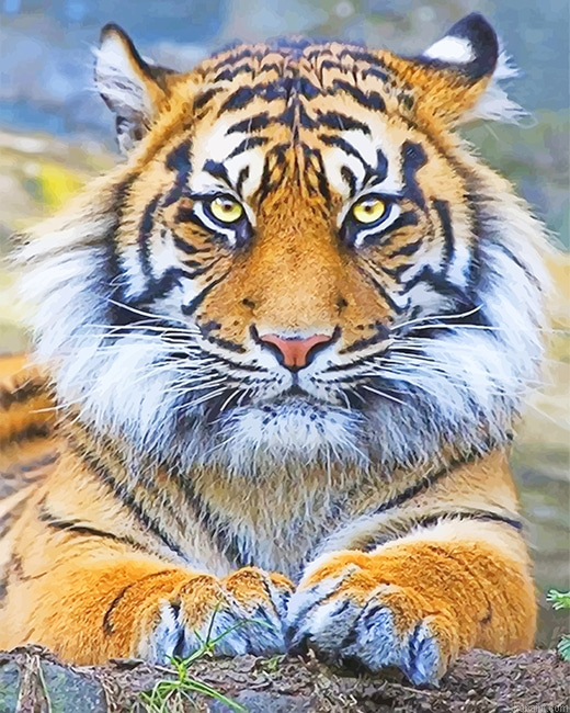 Beautiful Tiger Eyes New Painting By Numberss.png