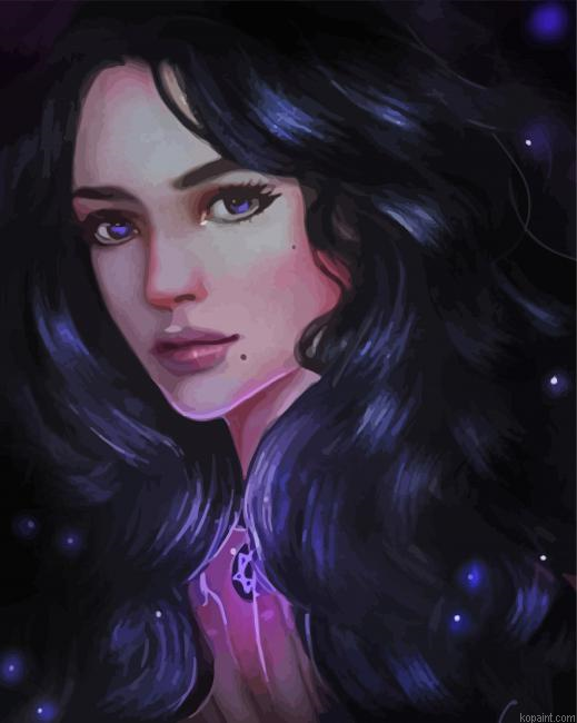 Beautiful Yennefer Witcher Painting By Numberss.png
