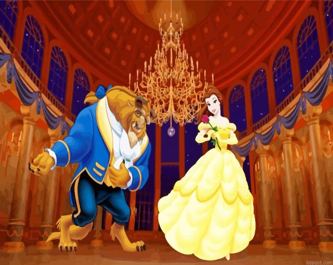 Beauty And The Beast Ballroom Paint By Numbers