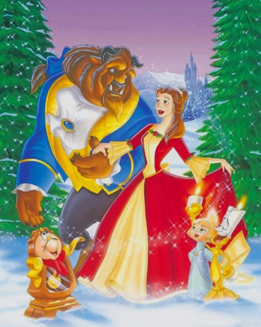 Beauty And The Beast Christmas New Painting By Numberss.png