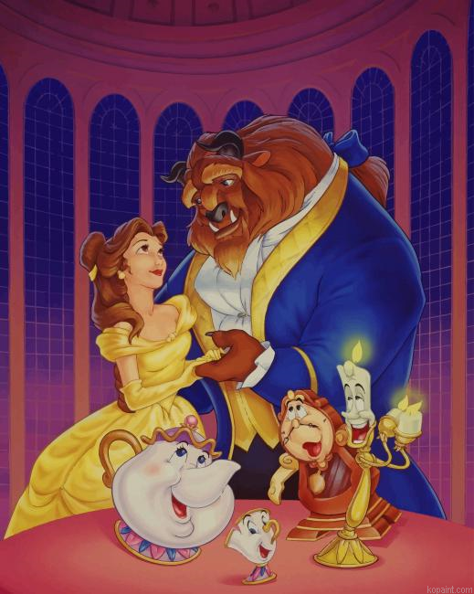 Beauty And The Beast Disney Dancing New Painting By Numberss.png