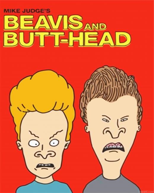 Beavis And Butthead Animation Poster Paint By Numbers