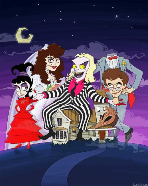 Beetlejuice Family Paint By Numbers