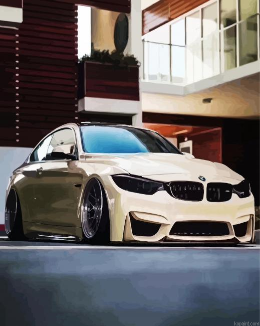 Beige Bmw Cars Paint By Numbers.png