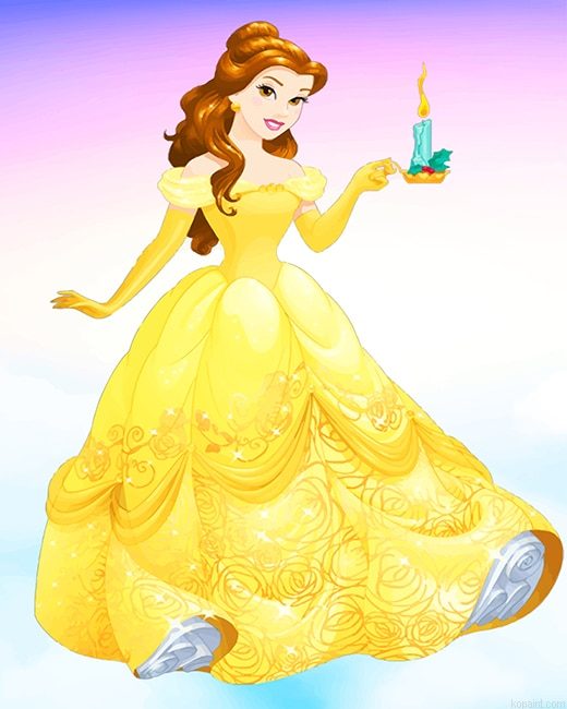 Belle Princess Yellow Dress New Painting By Numberss.png