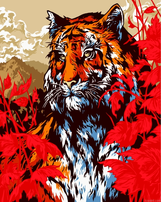 Bengal Tiger Illustration Painting By Numberss.png