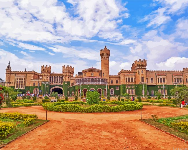Bengaluru Bangalore Palace Painting By Numberss.png