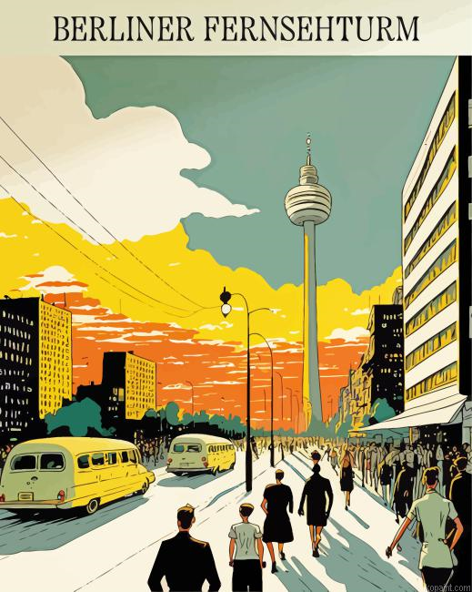 Berliner Fernsehturm Poster Painting By Numberss.png