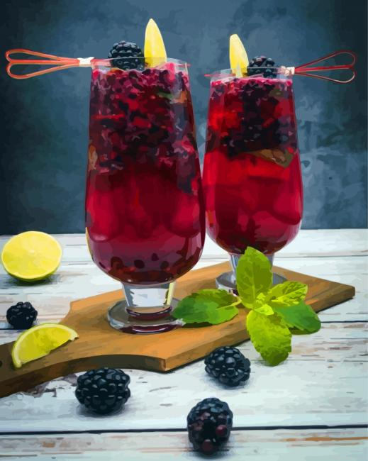 Berry Mojitos Painting By Numberss.png