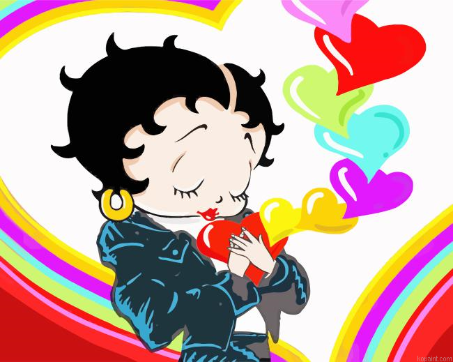 Betty Boop Cartoon Painting By Numberss.png