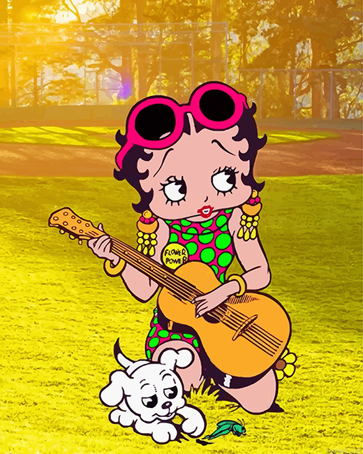 Betty Boop Playing Music Painting By Numberss.png