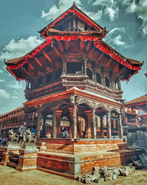 Bhaktapur Durbar Square Painting By Numberss.png