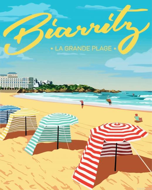 Biarritz France Poster Painting By Numberss.png