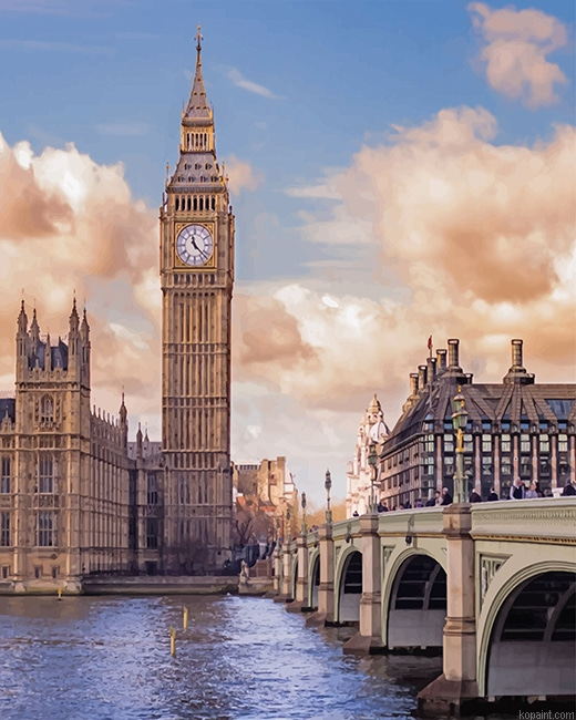 Big Ben And House Of Parliament London New Painting By Numberss.png