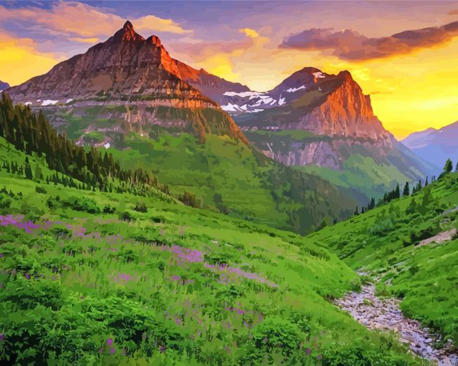 Big Sky Country Landscape Paint By Numbers