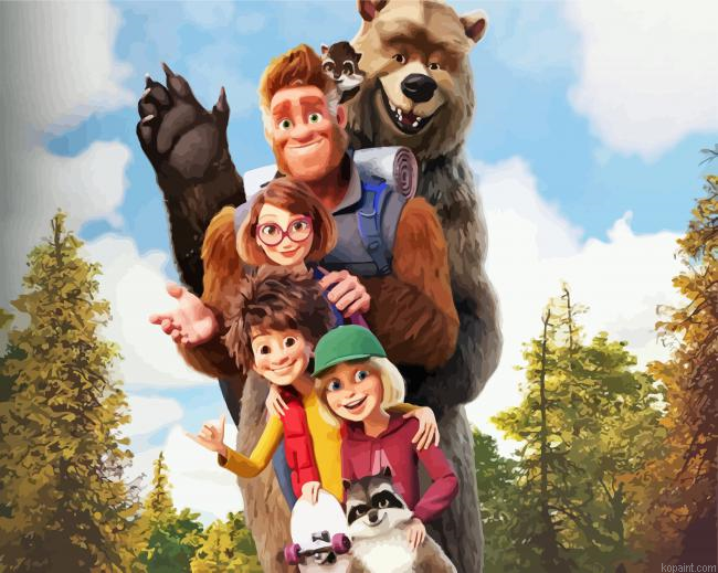 Bigfoot Family Animated Movie Painting By Numberss.png