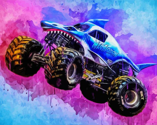 Bigfoot Truck Art Painting By Numberss.png