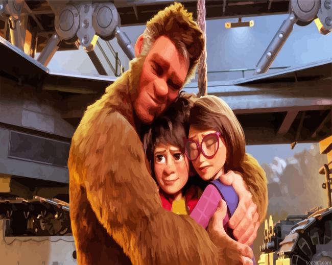 Bigfoot With His Family Painting By Numberss.png