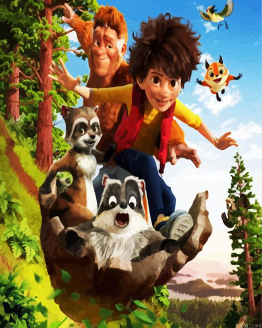 Bigfoot With His Friends Painting By Numberss.png