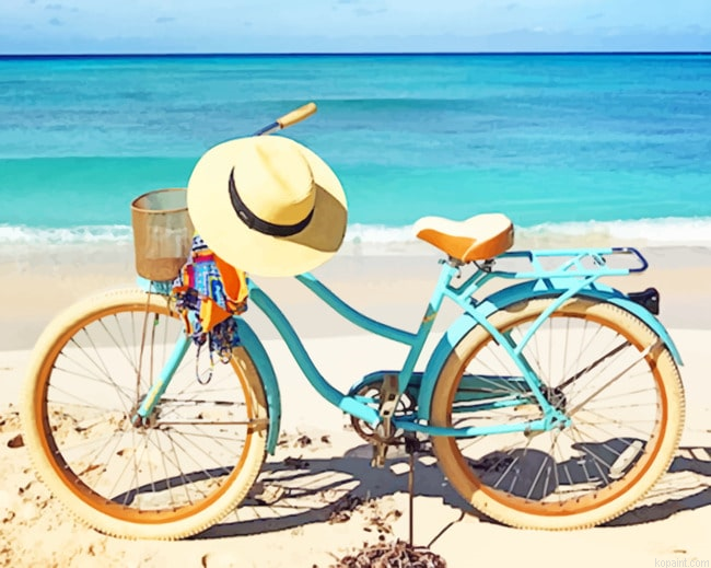 Bike In Beach New Painting By Numberss.png