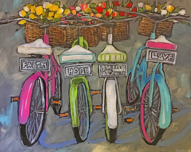 Bikes With Tulips Baskets Painting By Numberss.png