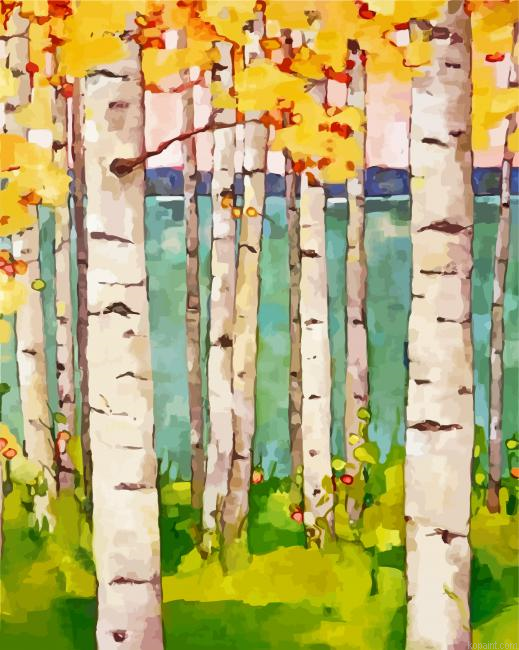 Birch Trees Painting By Numberss.png