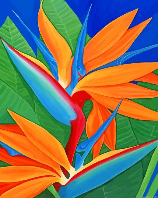 Bird Of Paradise Plant Painting By Numberss.png