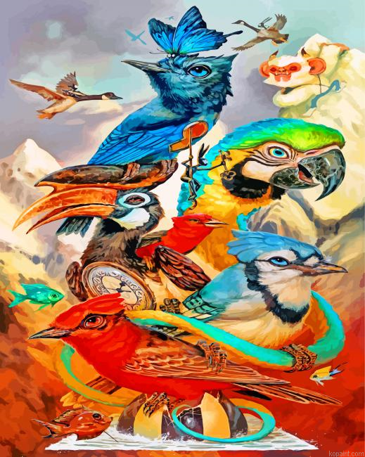Birds Art Paint By Numbers