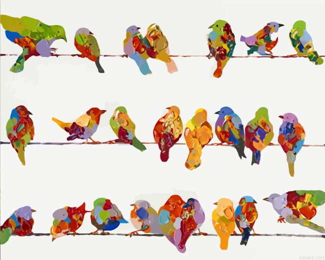 Birds On A Wire Art Painting By Numberss.png