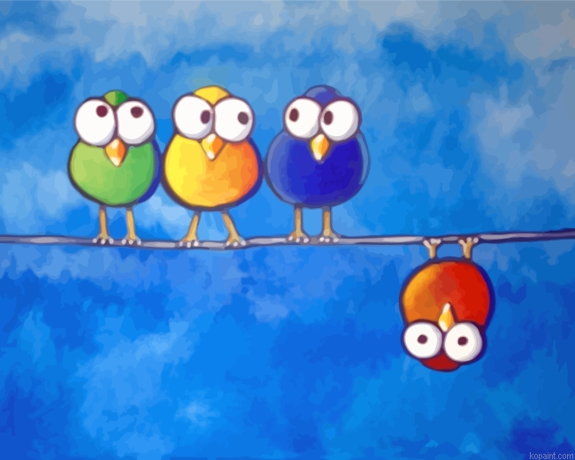 Birds On Wire Painting By Numberss.png