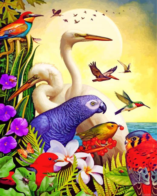 Birds Species Painting By Numberss.png