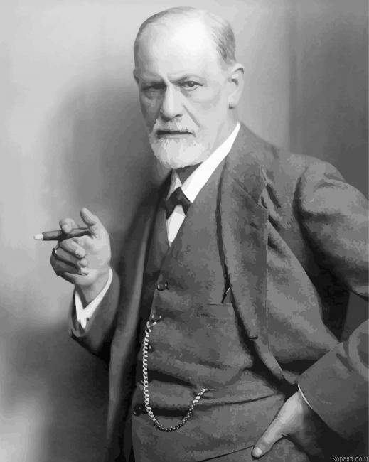 Blach And White Sigmund Freud Painting By Numberss.png