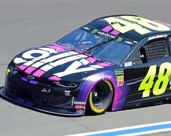 Black 48 Race Car Painting By Numberss.png
