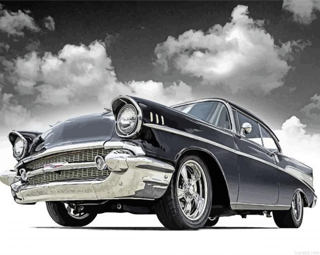 Black And White 57 Chevy Painting By Numberss.png