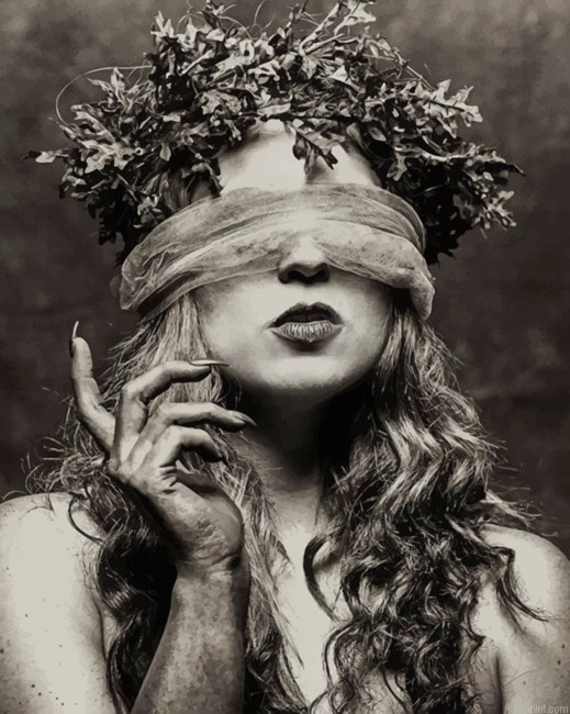 Black And White Aesthetic Woman New Painting By Numberss.png