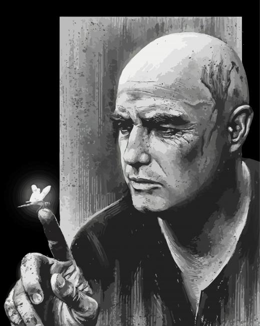 Black And White Apocalypse Now Character Painting By Numberss.png