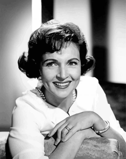 Black And White Betty White Painting By Numberss.png